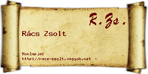 Rács Zsolt névjegykártya